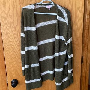 Green stripped cardigan